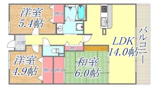 エドモンドヒルズ夙川の物件間取画像